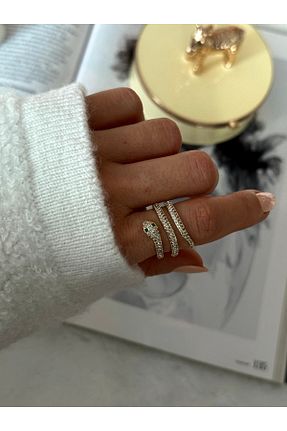 انگشتر جواهر طلائی زنانه زیرکن HERCY - کد 106928998
