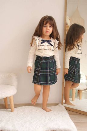 ست بالاتنه و پائین تنه رنگی بچه گانه بافتنی Bebekkutusu - کد 799887841