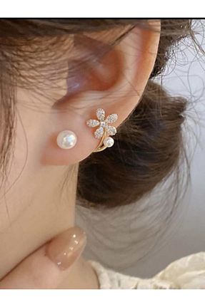 گوشواره مروارید طلائی مروارید فرهنگی AychaAksesuar - کد 796510863