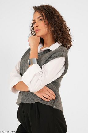 سوئیتر طوسی زنانه اکریلیک Laluvia - کد 800144663