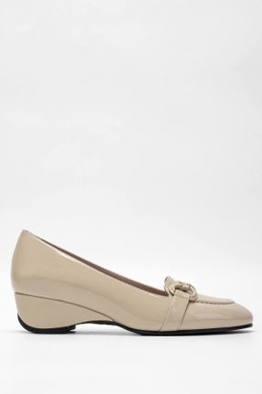کفش کلاسیک بژ زنانه پاشنه کوتاه ( 4 - 1 cm ) کد 800042623