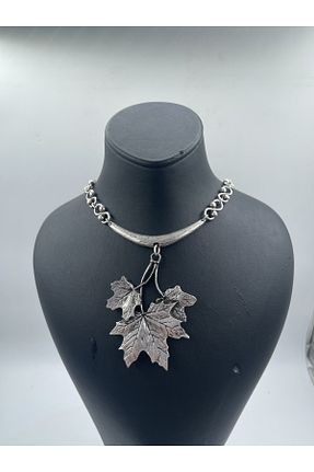 گردنبند جواهر قهوه ای زنانه روکش نقره Vesaire Accessories - کد 785115871