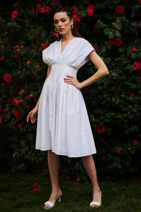 لباس سفید زنانه بافتنی رگولار کد 355607409