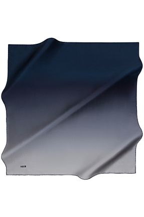 روسری بژ کرپ ساتن ابریشم Aker - کد 800100462