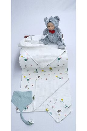 پتوی کودک و نوزاد آبی پنبه ای Yada Baby - کد 722608028
