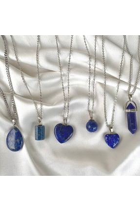 گردنبند جواهر آبی زنانه سنگ طبیعی Elifsu Jewelry - کد 800336817