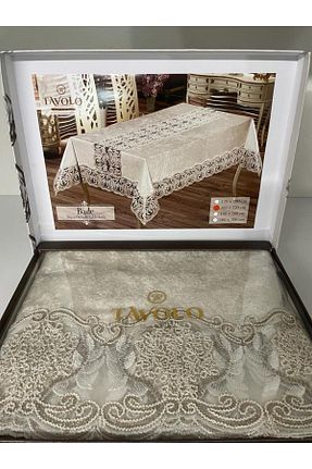 رومیزی بژ مخمل TAVOLO UNIQUE - کد 800148290