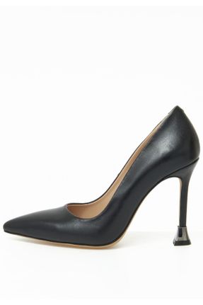 کفش پاشنه بلند کلاسیک مشکی زنانه چرم طبیعی پاشنه نازک پاشنه متوسط ( 5 - 9 cm ) کد 759938986