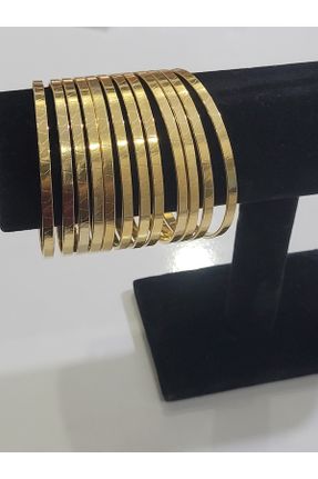 دستبند استیل طلائی زنانه فولاد ( استیل ) کد 797426339