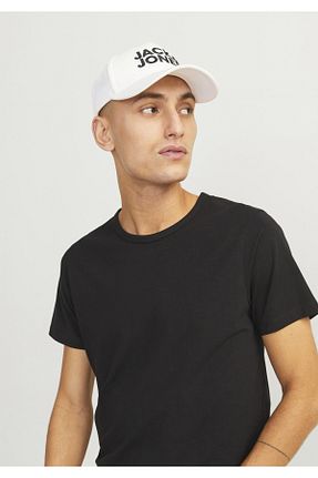 کلاه سفید مردانه پنبه ای Jack & Jones - کد 799984904