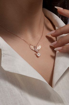 گردنبند نقره صورتی زنانه 925 عیار ESSARE - کد 228593307
