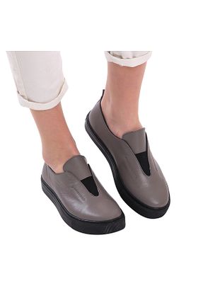کفش اسنیکر طوسی زنانه چرم اصل NOOSY - کد 800167563