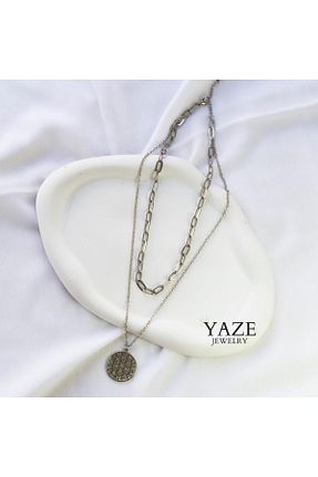 گردنبند جواهر زنانه چرم YazeJewelryBoutique - کد 783791952