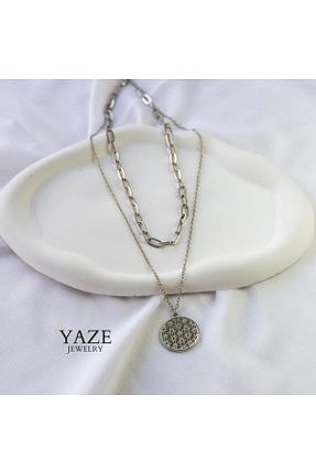 گردنبند جواهر زنانه چرم YazeJewelryBoutique - کد 783791952