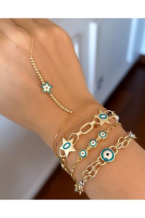 دستبند نقره زرد زنانه 925 عیار emy by emel luxury silver jewelry - کد 800211487