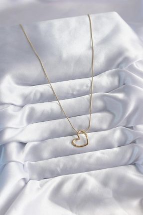 گردنبند جواهر طلائی زنانه استیل ضد زنگ کد 800312196