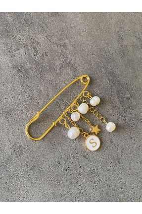 سنجاق سینه طلائی زنانه فلزی Lucky Designs - کد 466504107