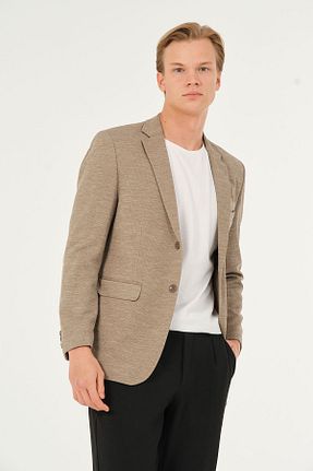 کت بلیزر قهوه ای مردانه ویسکون VALUE - کد 786528598