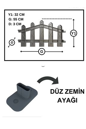 نرده باغچه طوسی کد 797103701