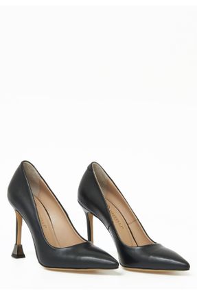 کفش پاشنه بلند کلاسیک مشکی زنانه چرم طبیعی پاشنه نازک پاشنه متوسط ( 5 - 9 cm ) کد 759938986