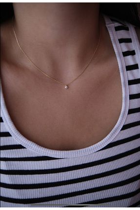 گردنبند نقره طلائی زنانه 925 عیار minimojewels - کد 753339735