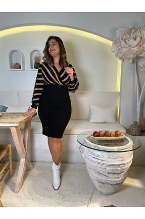 لباس قهوه ای زنانه بافتنی su.butiksu - کد 312048895