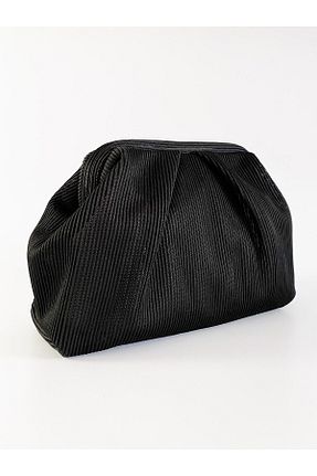کیف پورتفوی و کلاچ مشکی زنانه پارچه ای HEYBE