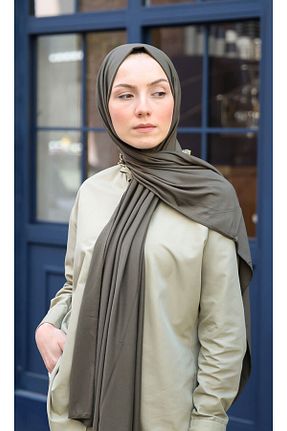 شال طوسی زنانه پنبه ای Ebruli - کد 799835999