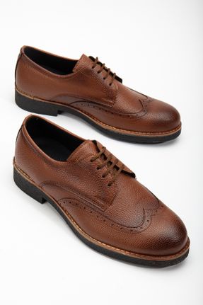کفش کلاسیک قهوه ای مردانه پاشنه کوتاه ( 4 - 1 cm ) پاشنه ضخیم کد 800100985