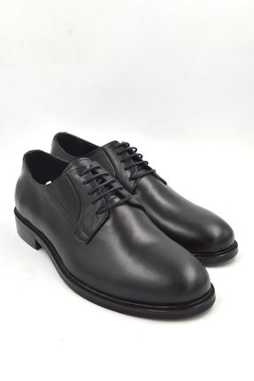 کفش کلاسیک مشکی مردانه چرم طبیعی پاشنه کوتاه ( 4 - 1 cm ) کد 799902881