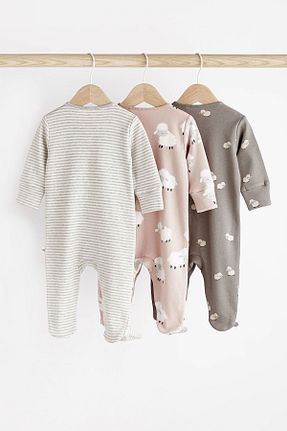 سرهمی خواب طوسی بچه گانه پنبه ای Next Baby - کد 792235525
