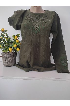 پلیور سبز زنانه ساده TOKSOY - کد 800193698
