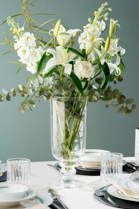 گلدان سفید شیشه کد 337759284