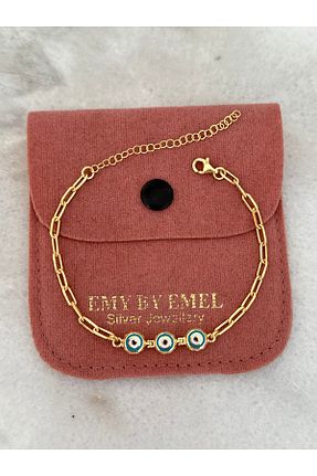 دستبند نقره زرد زنانه 925 عیار emy by emel luxury silver jewelry - کد 800211487