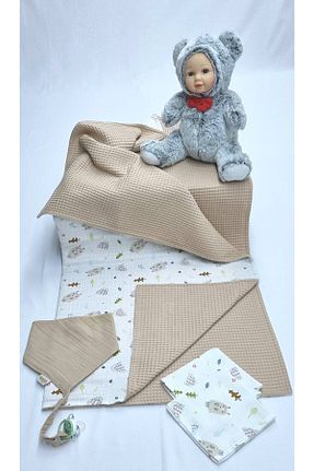 پتوی کودک و نوزاد قهوه ای پنبه ای Yada Baby - کد 729896318