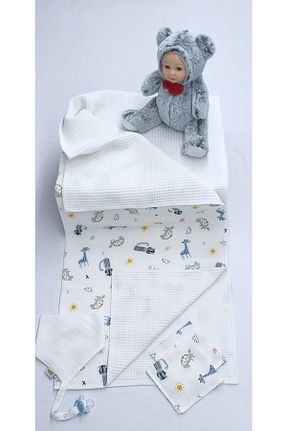 پتوی کودک و نوزاد سفید پنبه ای Yada Baby - کد 722665355