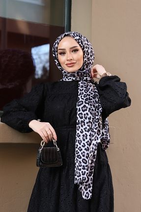 شال طوسی زنانه پنبه - پلی استر کد 761553743