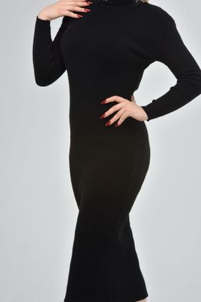 لباس مشکی زنانه تریکو تریکو آستین-بلند کد 800404938