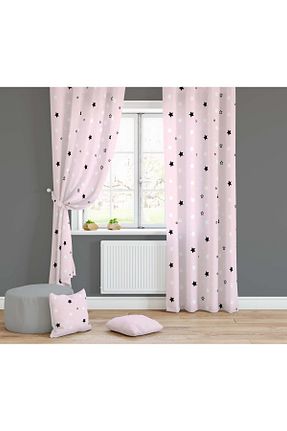 پرده زمینه صورتی مخمل milroma - کد 93701967
