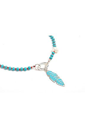 گردنبند نقره آبی زنانه 925 عیار CAPRA DESIGN - کد 801123605