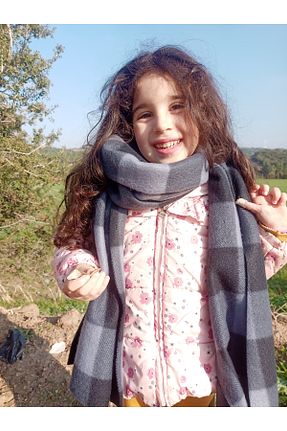 شال گردن مشکی بچه گانه پارچه arslan deco - کد 800615136