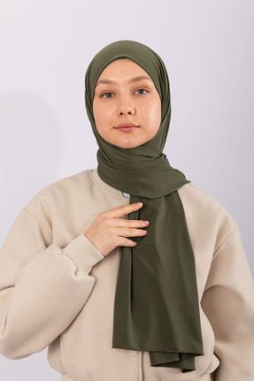 شال خاکی زنانه ویسکون hijabchi - کد 800659896