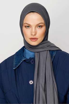 شال طوسی زنانه پنبه ای Neon scarf - کد 801139448
