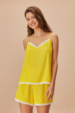 ست لباس راحتی زرد زنانه کد 800722064