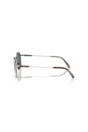 عینک آفتابی سفید زنانه 58 UV400 فلزی مات هندسی کد 800585282