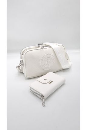 کیف دوشی سفید زنانه چرم مصنوعی کد 801029568