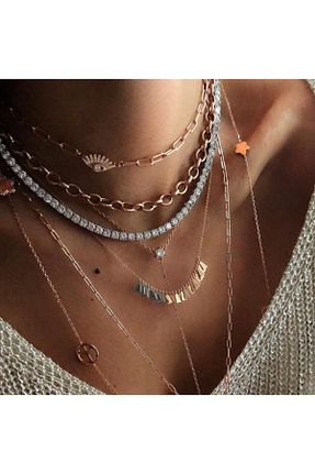گردنبند نقره سفید زنانه 925 عیار CAKA TAKI - کد 208577080