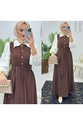 لباس قهوه ای زنانه بافتنی FIRSTESLEM - کد 800916133