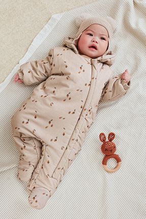 سرهمی فضانوردی قهوه ای بچه گانه پنبه ای Next Baby - کد 771119113