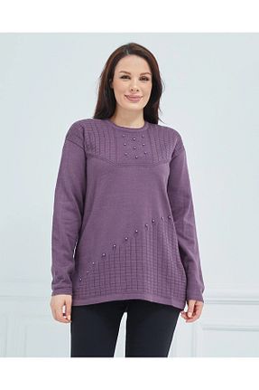 پلیور بنفش زنانه ساده NOBLE STORE - کد 800917170
